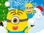 Minionii Războiul Bulgărilor de Zăpadă de Crăciun